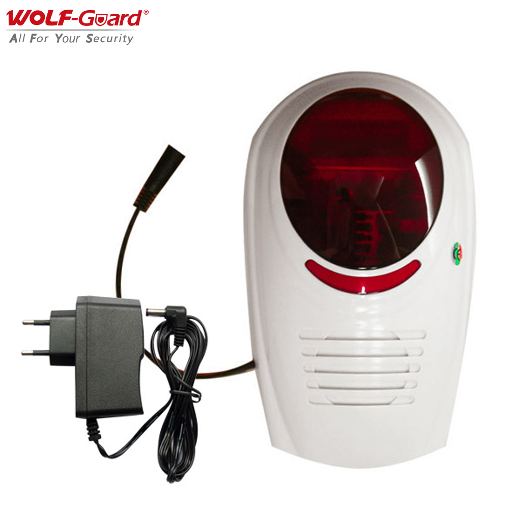 Home Security Ultimate - Wolf-Guard 433MHz Wireless Sound Flashing Siren