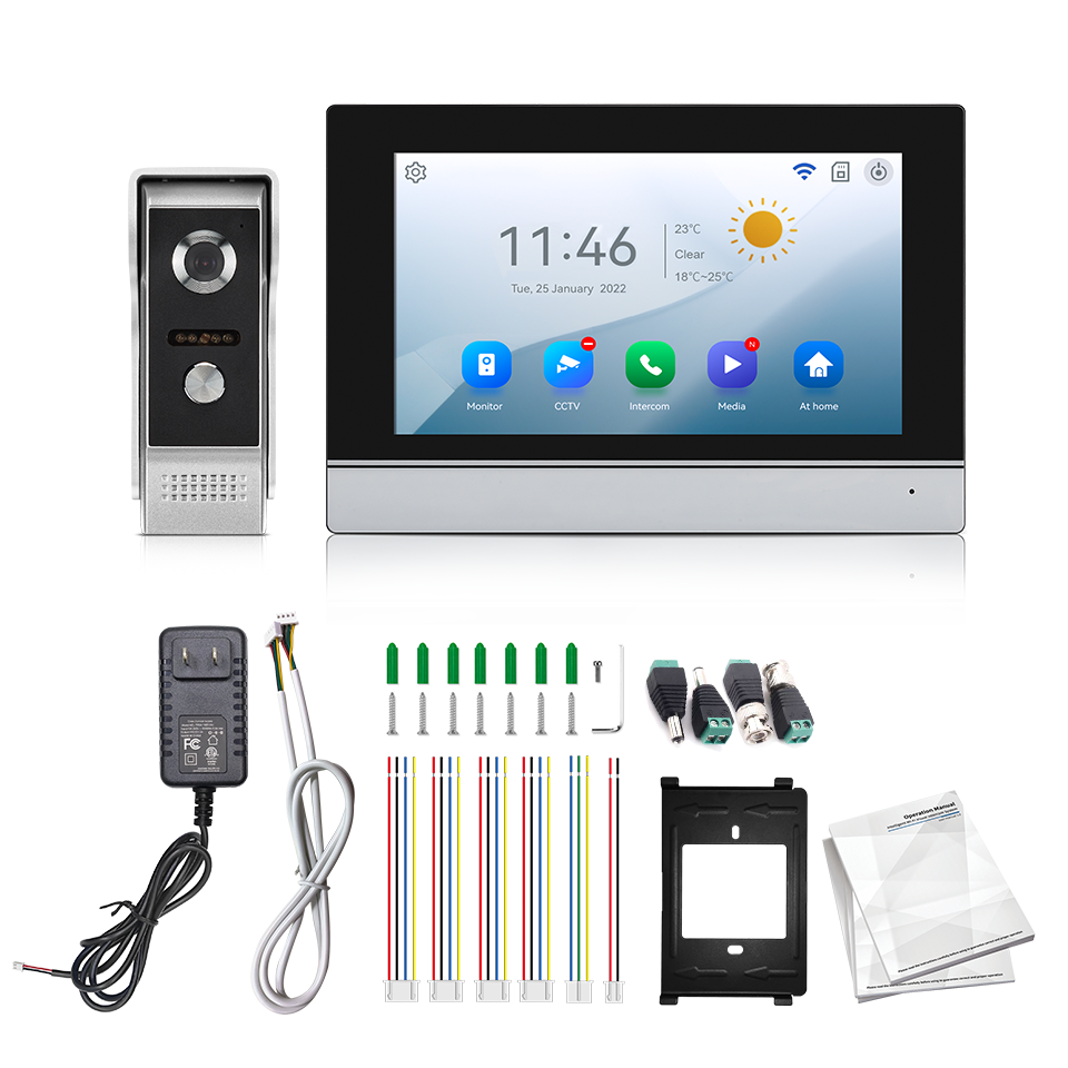 Home Security Recorder - 7Inch IPS Screen 2MP Tuya Remote