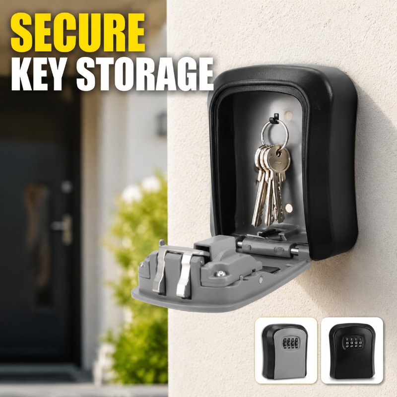 Home Security Key Box - Wall Mount Key Lock Box 4