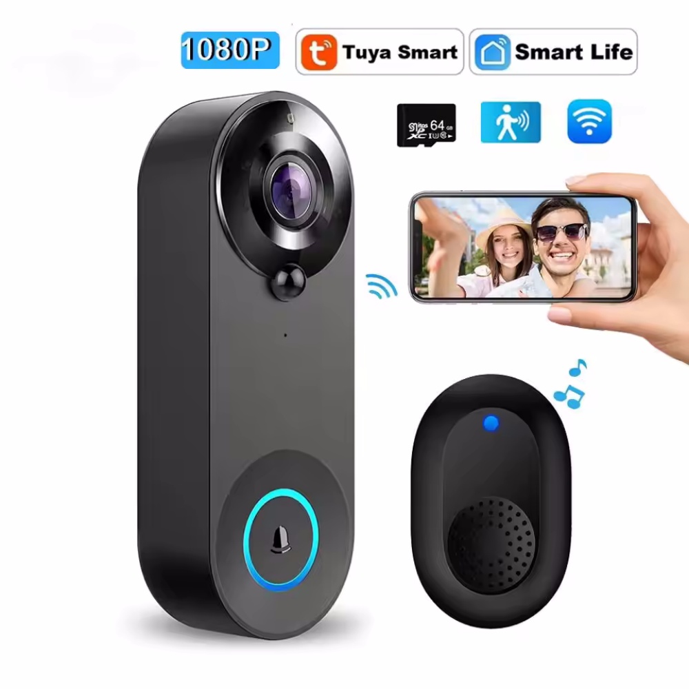 Tuya 1080P Wireless WIFI Doorb - Home Security Lidar recension och pris