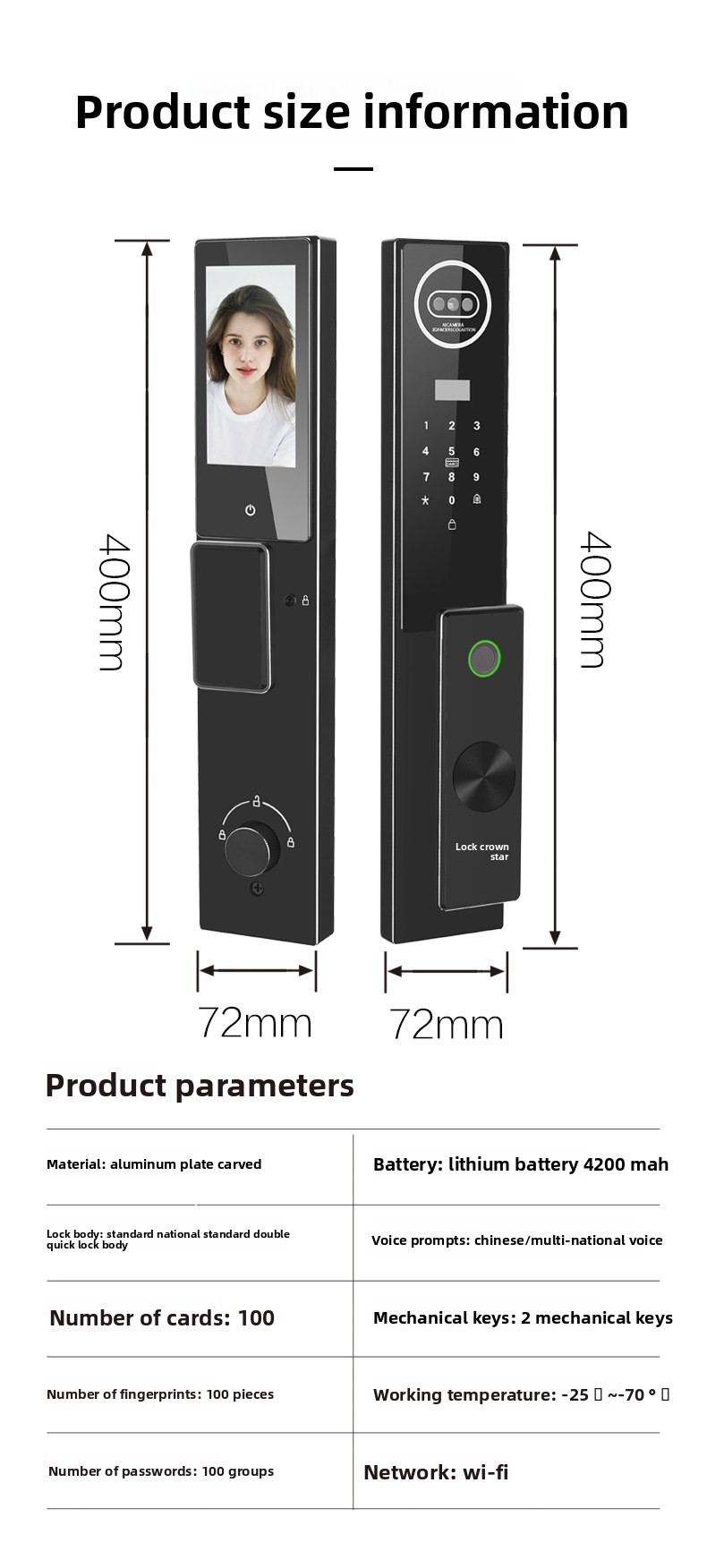 Smart Home Security Door Lock  - Home Security Lock System recension och pris