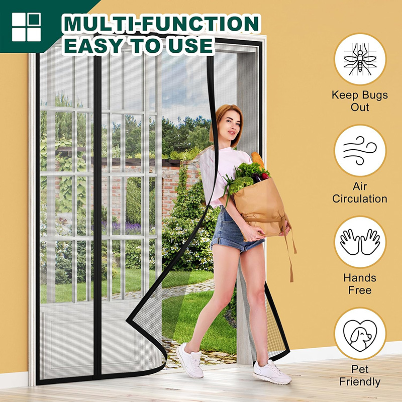 Magnetic Door Screen,Auto Clos - Home Security Door Reinforcement Lock recension och pris