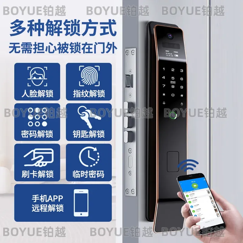 Zinc Alloy Smart Door Lock wit - Home Security Lock System recension och pris