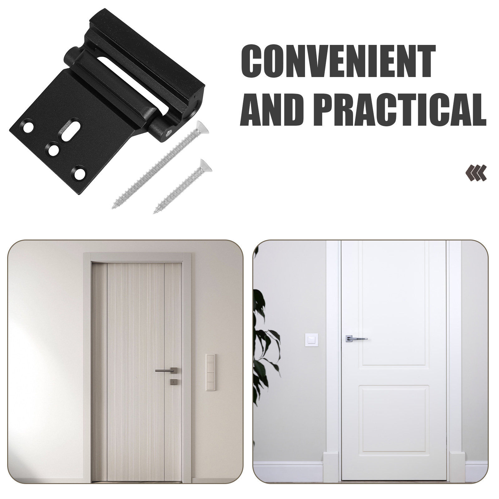 2Pcs Home Door Locks Aluminum  - Home Security Door Reinforcement Lock recension och pris