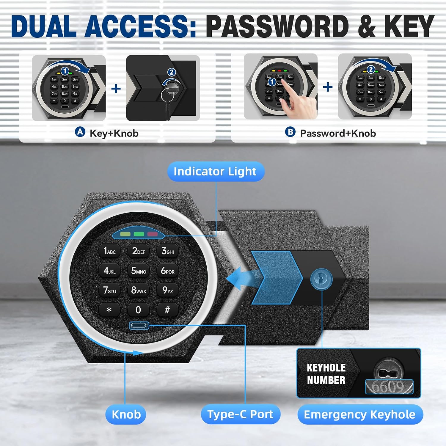 Fireproof Home Safe Box- Steel - Home Security Key Box recension och pris