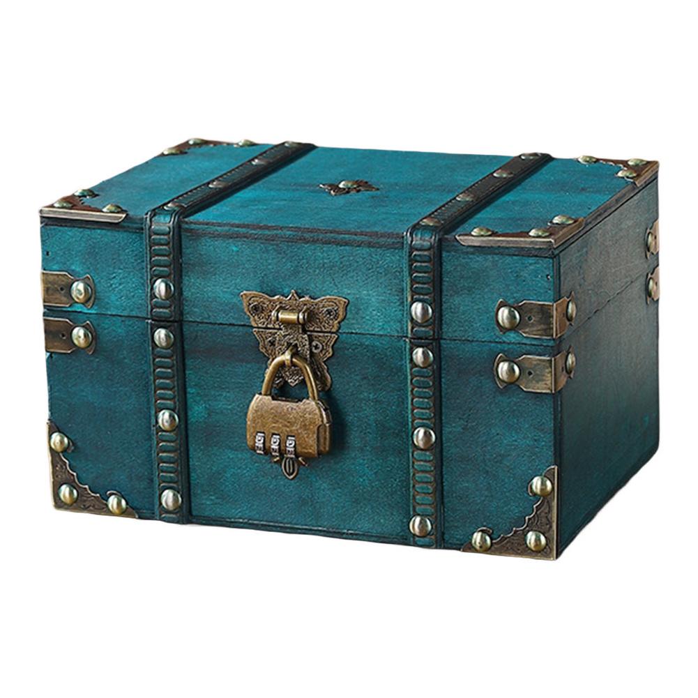 Secure Wooden Treasure Box wit - Home Security Key Box recension och pris