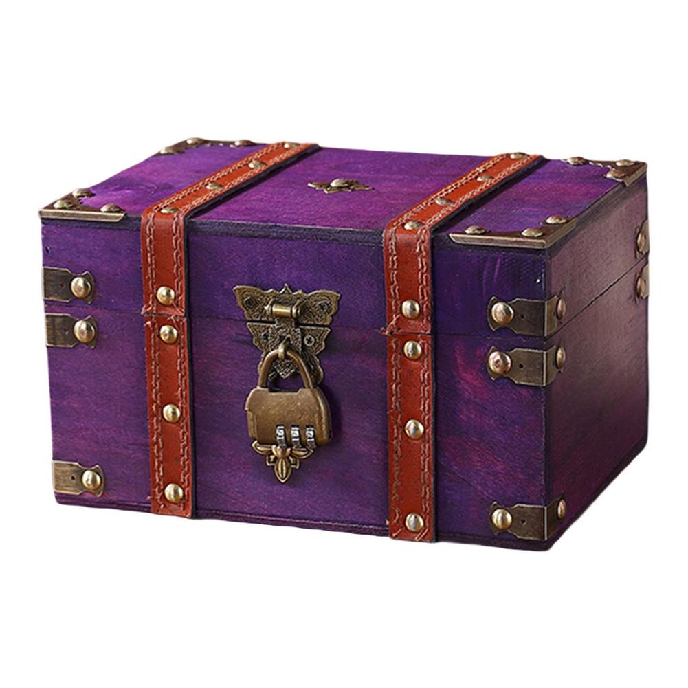 Secure Wooden Treasure Box wit - Home Security Key Box recension och pris