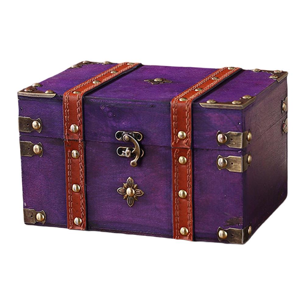 Secure Wooden Treasure Box wit - Home Security Key Box recension och pris