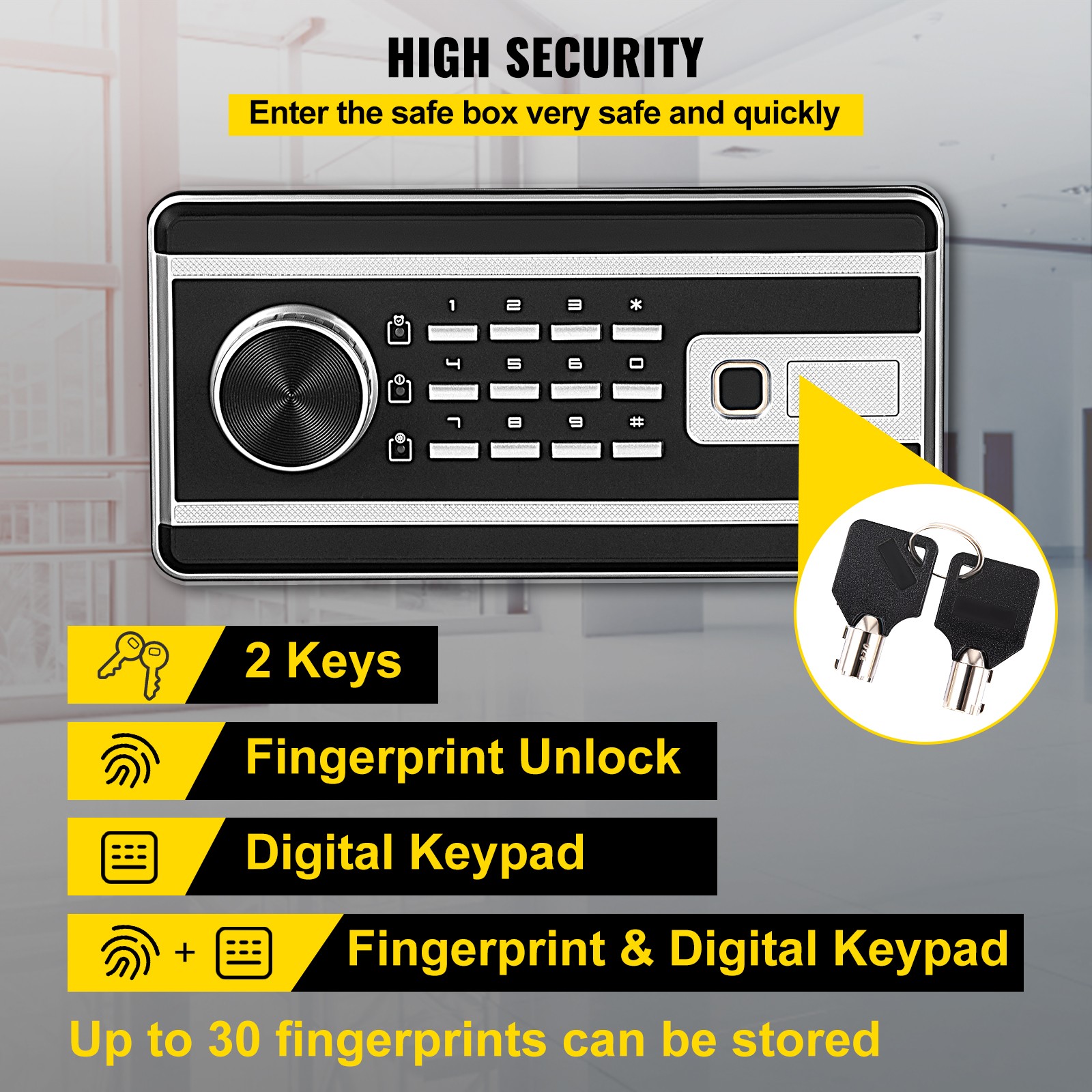 Safe Box Lock Security 2.1 Cub - Home Security Key Box recension och pris