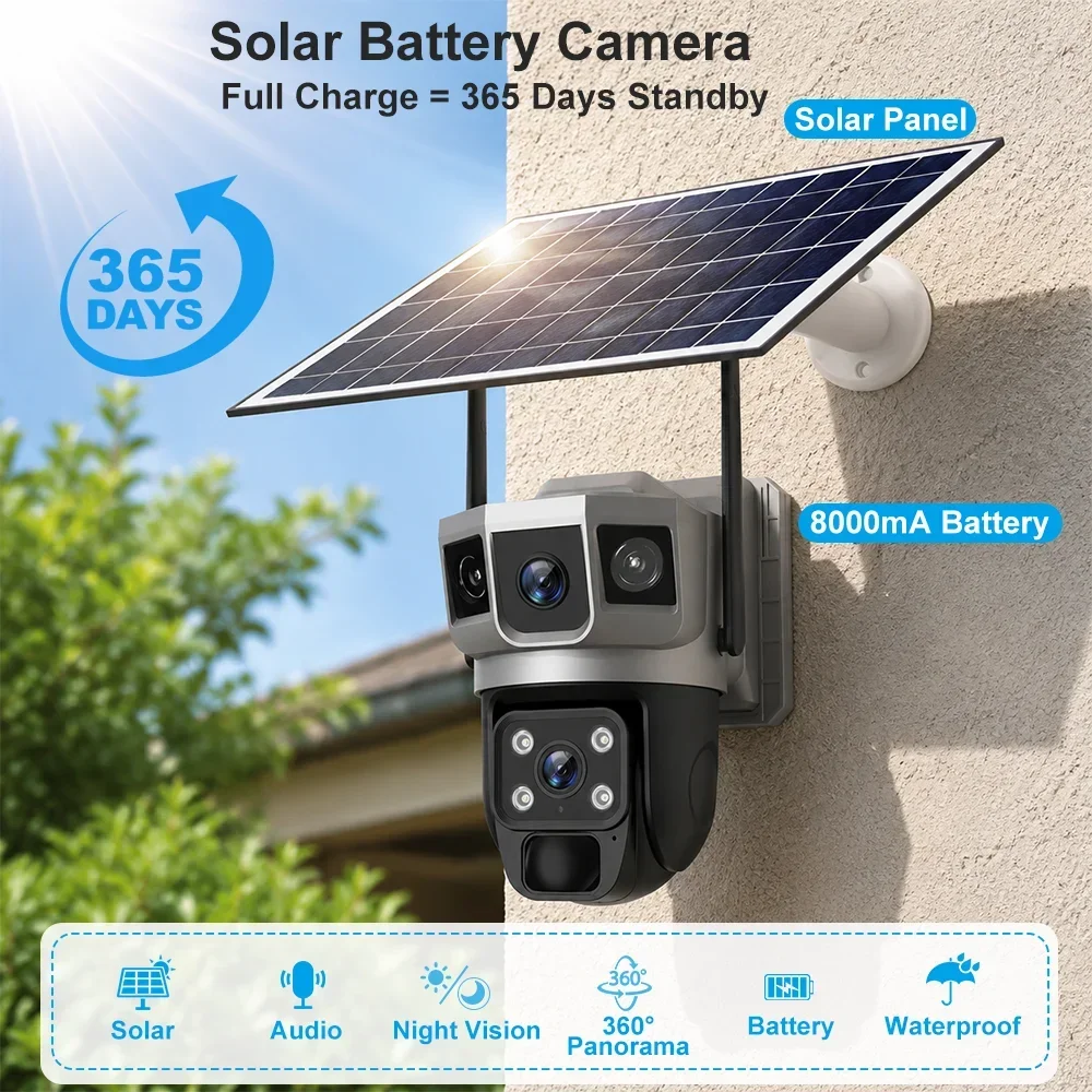 V380 4K 3 Screens 4G Camera So - Home Security Packages recension och pris