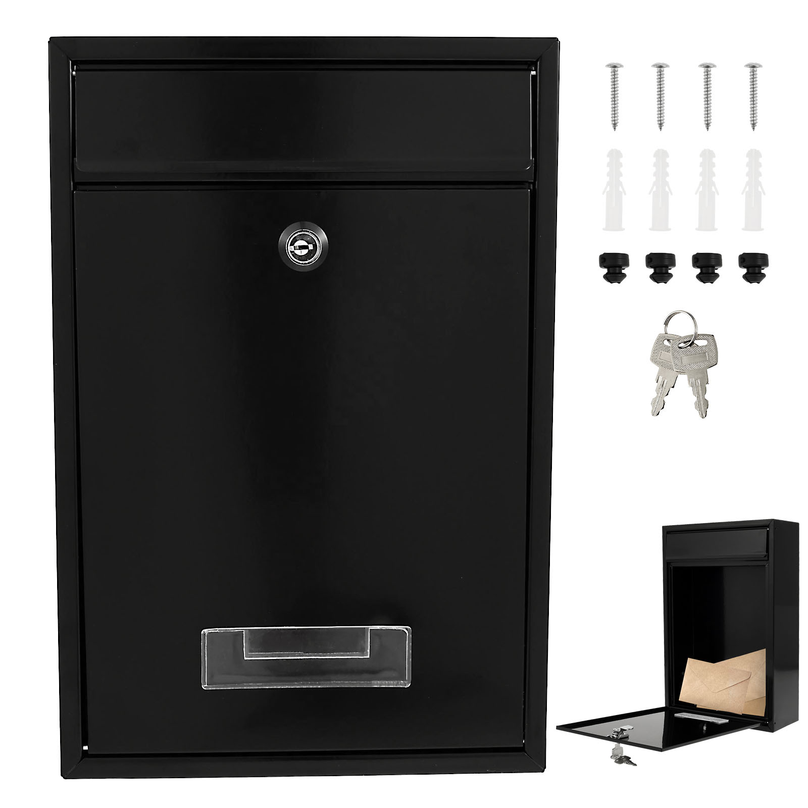Metal Wall Mount Mailbox Outdo - Home Security Key Box recension och pris