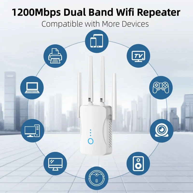 1200Mbps Dual Band WiFi Repeat - Home Security No Wifi recension och pris