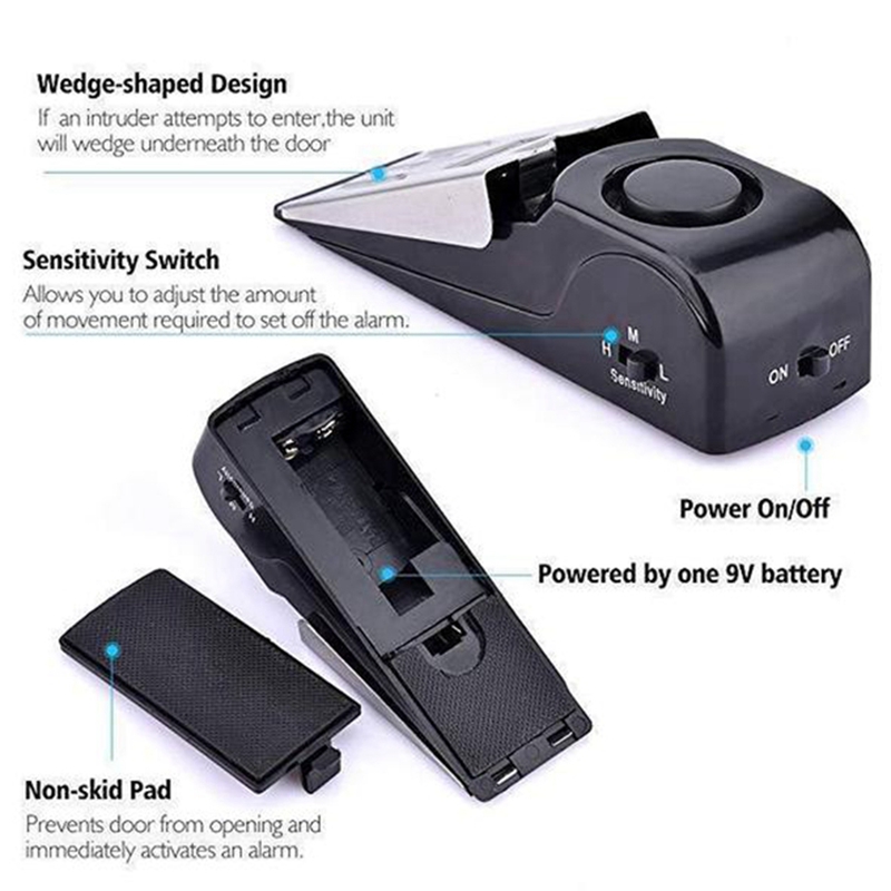 Wireless Door Stop Alarm Lock  - Home Security Lock System recension och pris