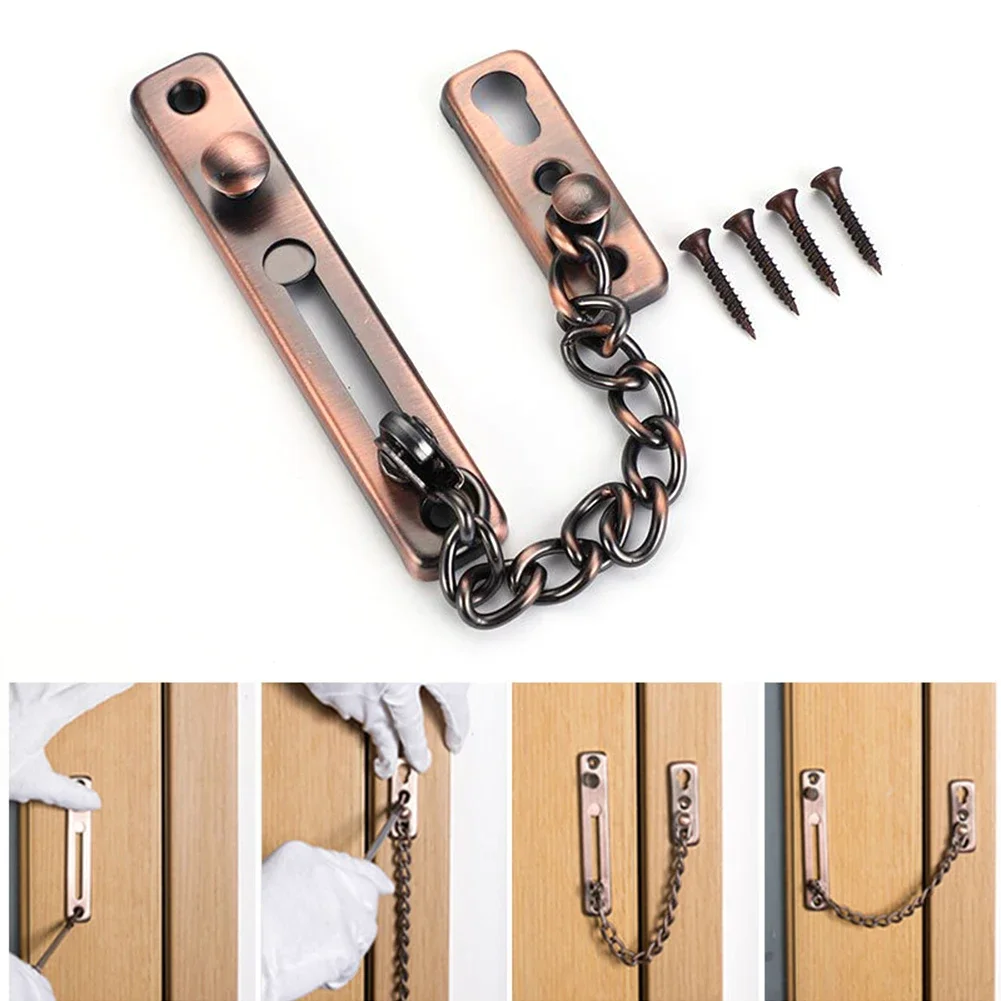 Door Chain with Lock Door Lock - Home Security Door Reinforcement Lock recension och pris
