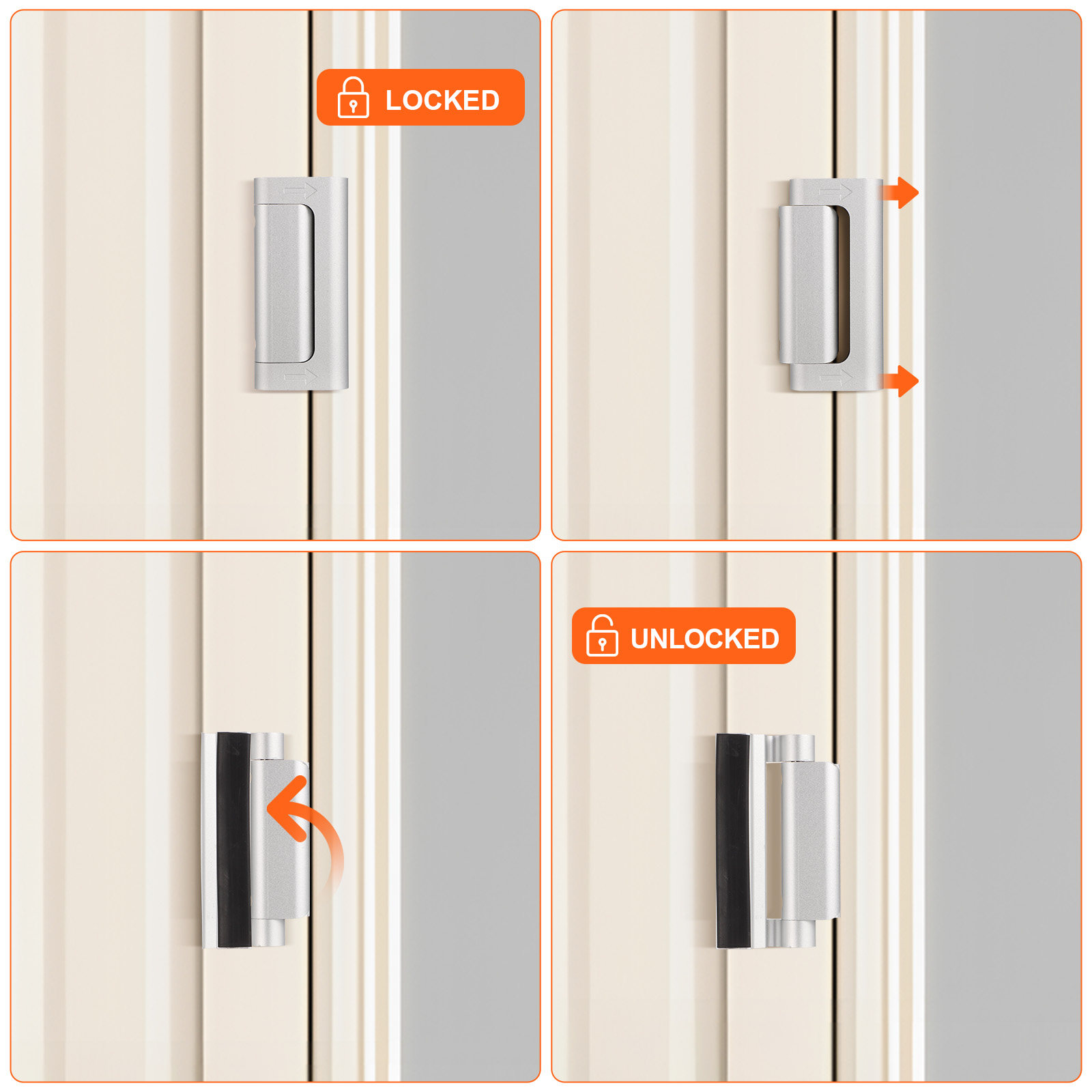 2Pcs Door Reinforcement Lock A - Home Security Door Reinforcement Lock recension och pris