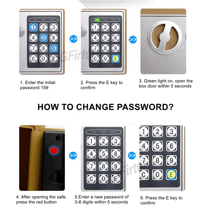 Wall-Mounted Password Safety B - Home Security Key Box recension och pris