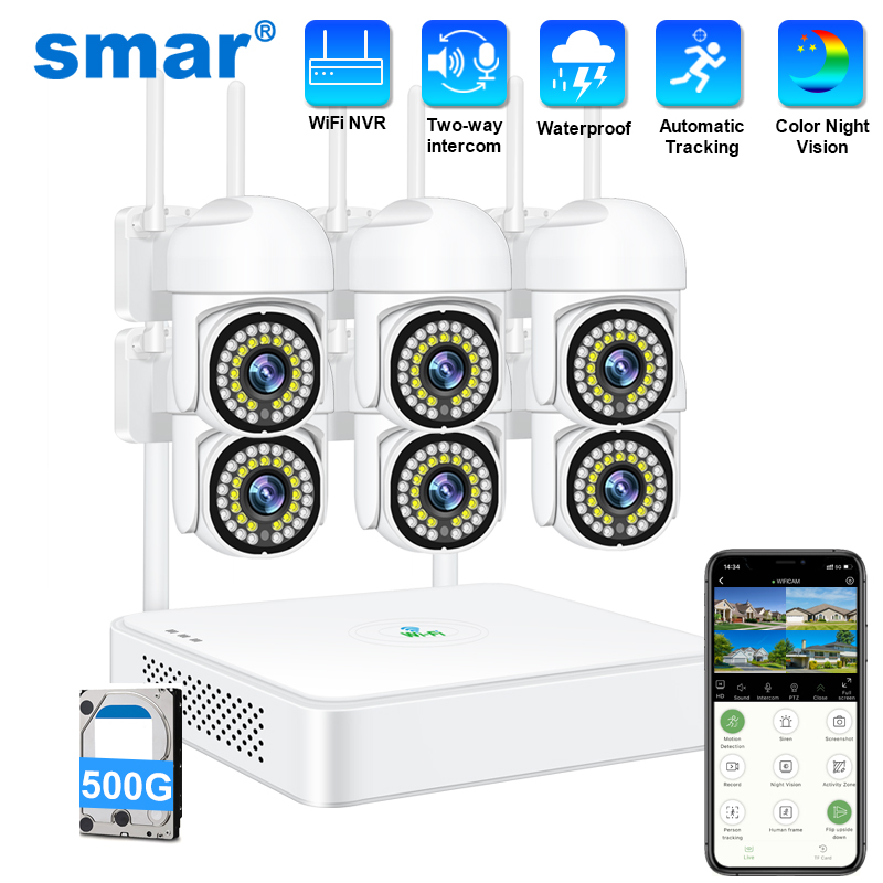 Smar 3MP Wireless CCTV Securit - Home Security Packages recension och pris