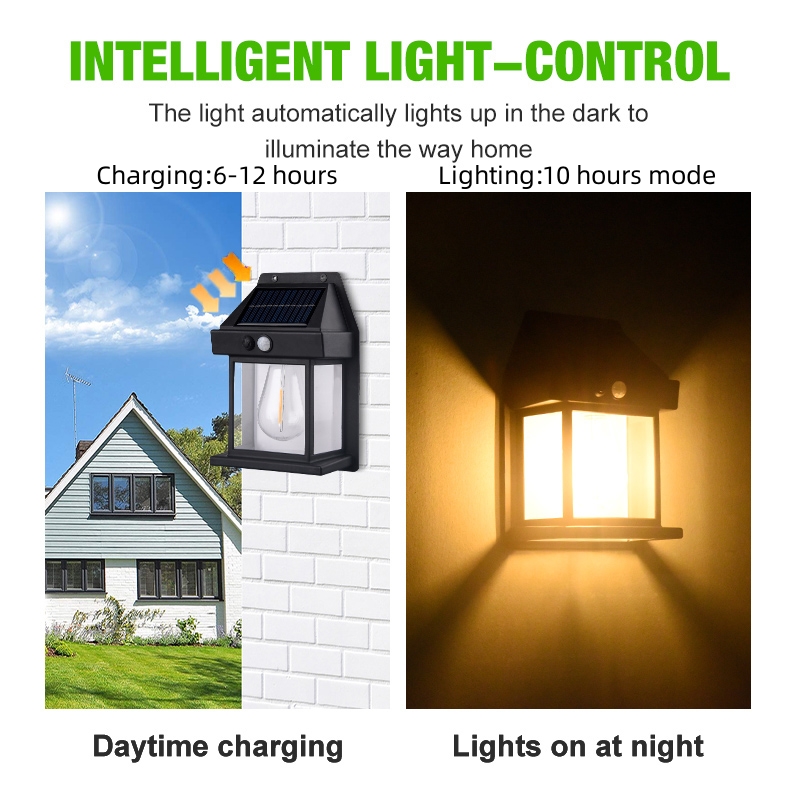 Outdoor Solar Wall Lamp IP65 W - Solar Security Light recension och pris