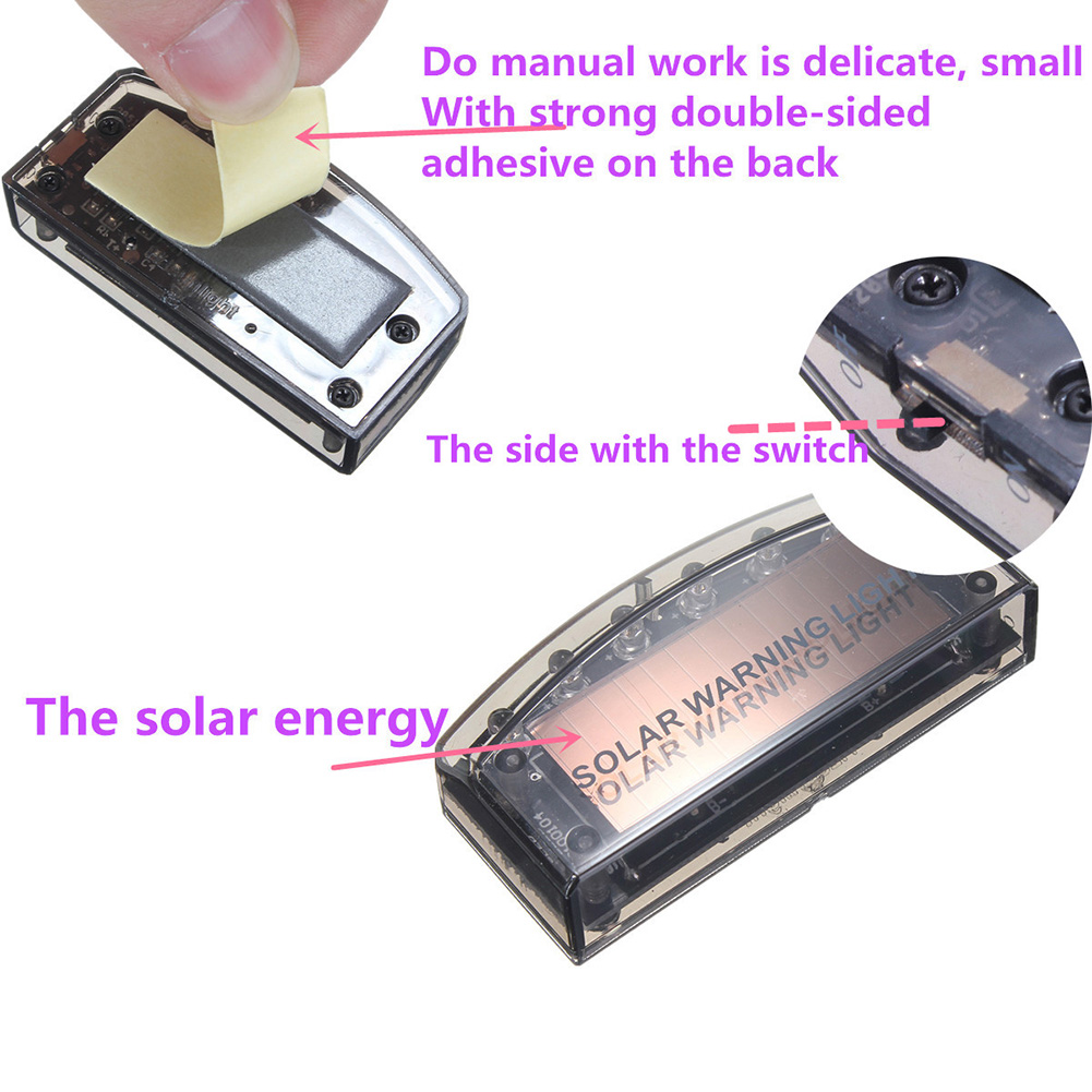 6 Led Car Alarm Warning Light  - Solar Security Light recension och pris