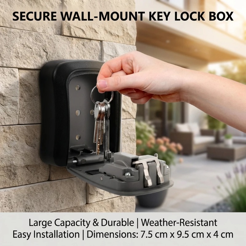 Wall Mount Key Lock Box 4 Digi - Home Security Key Box recension och pris